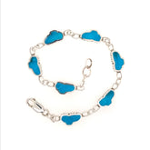 Sterling Silver Lake Tahoe Turquoise Bracelet- 7.5 Inches